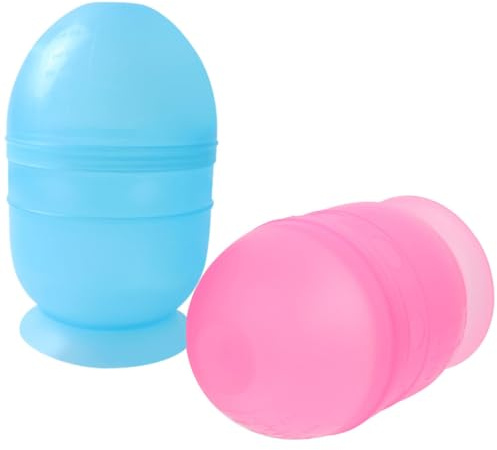 SKISUNO Lot de 2 Bols Mélangeurs pour Coloration Capillaire Plastique Solide Gradués 125 X 7 CM Bleu et Rose Gobelets Shaker Précis pour Salon et Usage Domestique Outils de