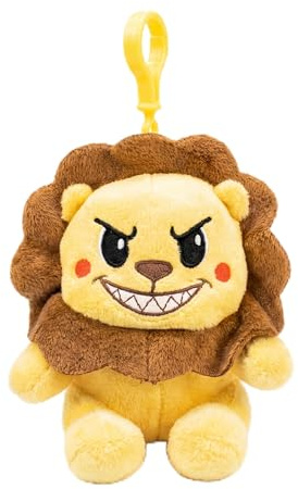 Tiwoca Schlüsselanhänger Plüsch Löwe 13cm – Freches Kuscheltier als Glücksbringer für unterwegs – Einzigartiger Schutzengel als Geschenk für Kinder und Erwachsene