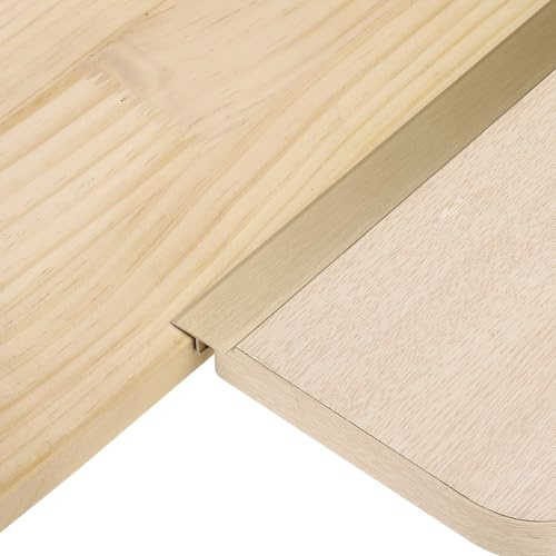 QUARKZMAN 3 Piezas De Molduras T De 1.22 M X 0.79 Bronce Cepillado | Tapajuntas De Aleación De Aluminio, Para Transición De Pisos, Para Juntas De Suelos De Laminado Vinílico
