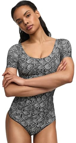 creamy fabrics T-Shirt Bodysuit Shapewear mit String – Figurformender Body für Damen – Glättende Sanduhr-Silhouette – Nahtlos, atmungsaktiv & ultraweich – Po-Lifting Effekt & perfekte Passform