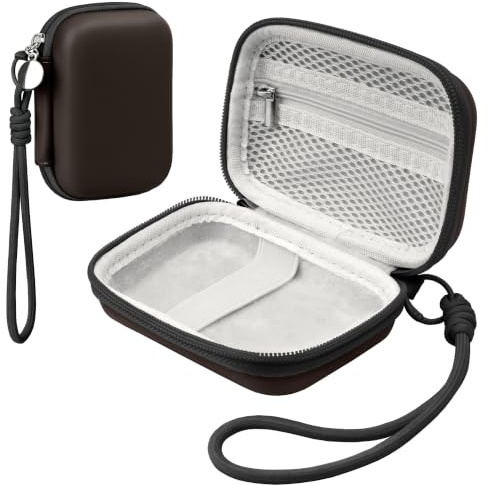 Veki Digital Camera Case for Kodak PIXPRO FZ55/FZ45, Camera Pouch,Darkbrown | Compact Camera Cases for Canon IXUS 285 HS/PowerShot, Small Camera Bag for Panasonic, Storage Holder for Camera Accessories