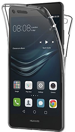 AICEK Huawei P9 Lite Hülle, 360° Full Body Transparent Silikon Schutzhülle für Huawei P9 Lite Case Crystal Clear Durchsichtige TPU Bumper P9 Lite Handyhülle (5,2 Zoll)