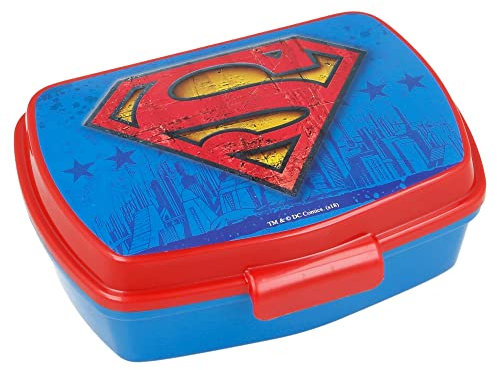 Fiambrera rectangular para el almuerzo infantil de Superman