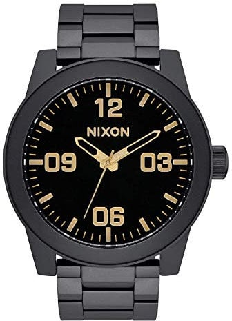 Nixon Armbanduhr Corporal Edelstahl Matte Black / Gold