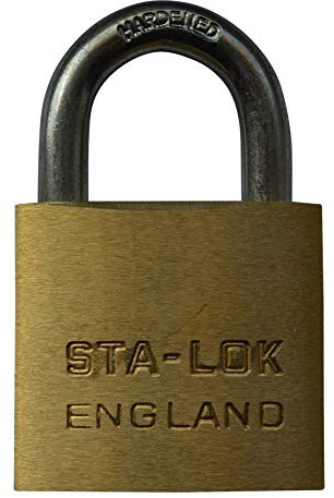 B&G STA-LOCK C Series Brass Open Shackle Padlock - Steel Shackle - 38mm KD - C150
