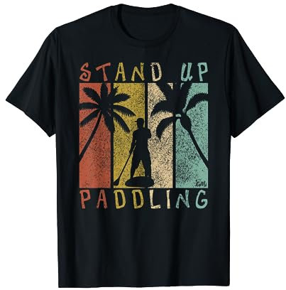 Retro SUP Shirt Für Frauen Männer Kinder Stand Up Paddle T-Shirt