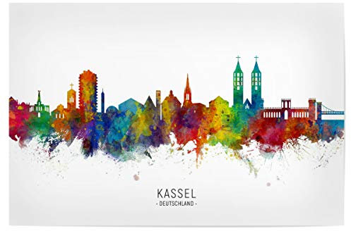 artboxONE Poster 75x50 cm Städte Kassel Germany Skyline txt - Bild Kassel Deutschland Kassel