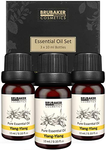 BRUBAKER Cosmetics 3er-Set Ylang-Ylang Öl - Gute Laune & Entspannung - Ätherische Öle Aromatherapie Geschenkset 3 x 10 ml Vegan