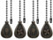 Dotlite Bronze Deckenventilator Zugkette Set, Dekorative Fan Pull Chain Anhänger Verlängerung, 30,5 cm Beleuchtung & Fan Perlen Kugel Fan Pull Chain Extender mit Stecker, 4 Stück