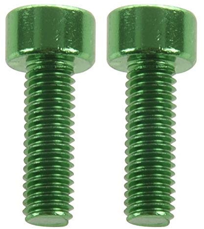 Cuasting 1 Pair Bike Water Bottle Cage Bolts M5 Aluminium Alloy Hex Socket Tapping Screws Green