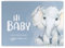Babyalbum - Mein erstes Jahr, Junge Mädchen, Album zur Geburt, Baby-Tagebuch, schönsten Momente und Erinnerungen zum Auszufüllen auf 104 Seiten (ohne Personalisierung, Elefant, blau)