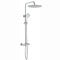 ENKI, Dune, SH0615, Chrome, Thermostatic Shower Mixer Bar Valve with Dual Riser Rail Kit, Solid Brass, Large 40cm Overhead Shower & Hand Shower, Anti-Scald, Contemporary Design, 1-Year Guarantee