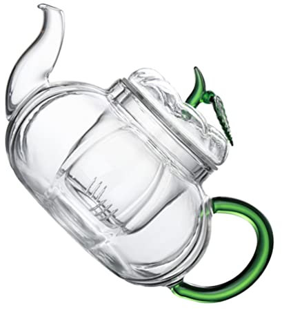 BESPORTBLE Hervidor de Té de Cristal Top 600Ml Hervidor de Agua con Infusor Hervidor de Café Hervidor de Té Hervidor de Té con Filtro Agua Leche Warmer para El Hogar Restaurante Cocina