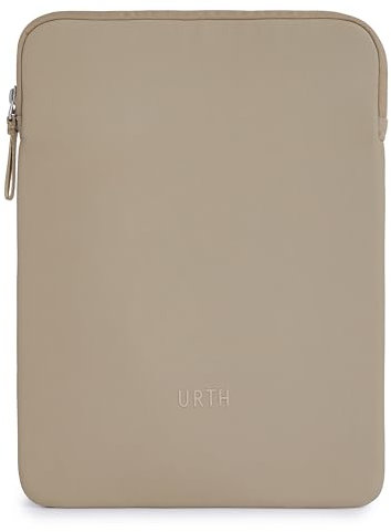 Urth Naos Laptop Sleeve - 15-16 Inch Padded, Water Resistant, Recycled Laptop Case Compatible with MacBook Air/Pro in Beige