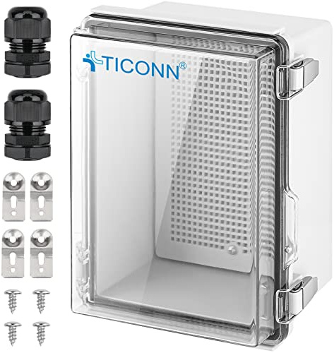 TICONN Outdoor Electrical Box Waterproof, ABS IP67 Junction Box Enclosure