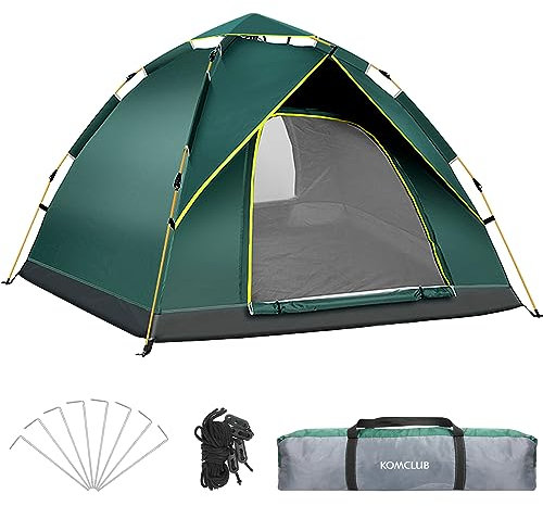 Tienda de campaña automática, Ligera para 2-3 Personas, Impermeable, Resistente al Viento, protección UV, Playa, al Aire Libre, Viajes, Senderismo, Camping, Caza, Pesca, etc