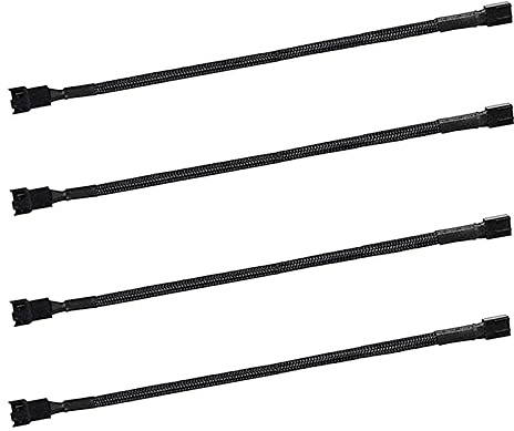 Tassety 4 STÜCKE 4 Pin PWM LüFter VerläNgerung Kabel Stecker GehäUse Stecker Buchse VerläNgerung Kabel für 4 Pin / 3Pin LüFter