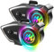Moman Motorrad Intercom, H1 2 Stücke Motorradhelm Gegensprechanlage Wireless 5.0 Kommunikationssystem Headsets CVC Rauschunterdrückung IP67 Wasserdicht, Motorrad-Intercom-Helm-Motorcycle-Headset