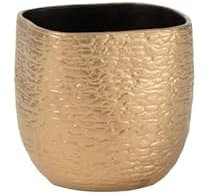 J-Line Cache Pot Audrey Ceramique Or Extra Small - 2 unités