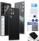 RongZy Coque Arrière pour Samsung Galaxy S22 Ultra 5G 2022 S908 Batterie Couvercle Rechange pour Samsung Galaxy S22 Ultra 5G 2022 S908 Cache Batterie pour Téléphone de Remplacement(Noir)