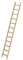 PROREGAL Stufen-Anlegeleiter Holz ohne Traverse | 12 Stufen | Leiter, Teleskopleiter, Trittleiter, Bockleiter, Sprossen-Doppelleiter