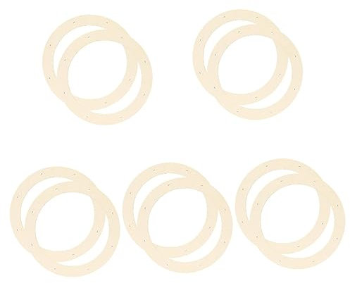 COHEALI 10 Stk Kranzrahmen Aus Holz Flacher Kranzrahmen Runder Kranzring Kerzenkranz Ring Diy Haustürkränze Flache Kranzbasis Runde Kranzform Kreiskranzform Holzrahmen Hölzern Kleiderbügel