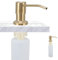 Spülmittelspender Küche Einbau, Seifenspender Edelstahl mit 300ml Flasche Nachfüllbar Seifenspender mit 360 Grad Rotation Pumpenkopf für Badezimmerutensilien(Golden)