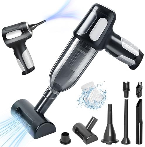 MOMOTOU 4 in 1 Handstaubsauger Kabellos 20000PA Nass Trocken Wiederaufladbar 120W Kabellos Handsauger für den Auto, Haus, Küche, Tierhaare