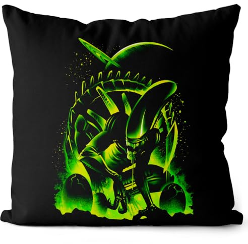 style3 Xeno Offspring Kissen mit Füllung 40cm Baumwolle Xenomorph Alien Ripley Movie