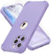ORETECH 4 in 1 Silicone Case for iPhone 13 Pro Max Case, with [2 x Tempered Glass Screen Protector] [Camera Protection] [Military Grade Protective] Slim Fit Bumper iPhone 13 Pro max Phone Case - Lilac