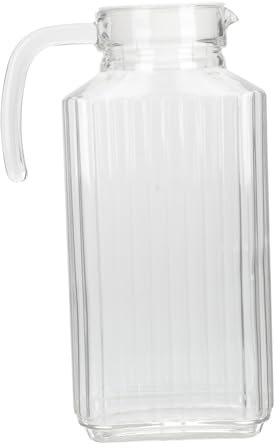 Mikinona Large Glass Cold Water Pitcher Filtration Design Safe Material for Cold Water Lemonade Tea Beverages