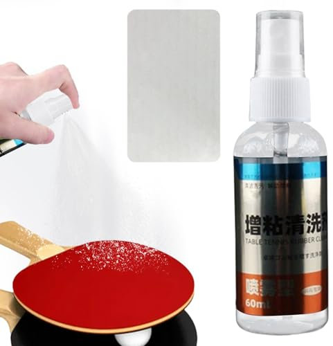 1/2 Table Tennis Paddle Cleaner - Pingpong Cleaning Spray Bottle, Table Tennis Racket Care Set | Table Tennis Racket Care Kit, Table Tennis Racket Cleaning Spray Kit for Rubber Rackets Cleaning