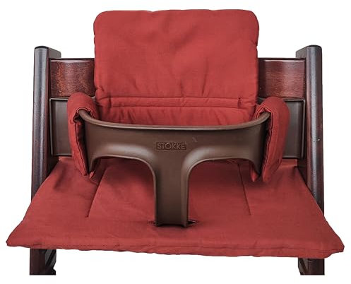 Shabany® Hochstuhl Sitzkissen 100% Bio Baumwolle | Classic Kissen Sitzbezug Hochstuhlauflage | 2-teilig passend für Stokke Tripp Trapp Kinderhochstuhl | maschinenwaschbar einfache Befestigung (loyal)