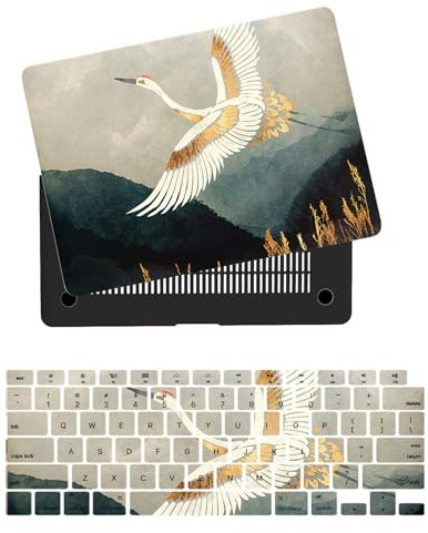 Custodia per Nuovo Macbook Air 15 pollici 2023 2024 Modello A2941 A3114 M2 M3 con Liquid display Retina e Touch ID, Copertina Rigida in Plastica Protettiva e Tastiera Cover, Uccello