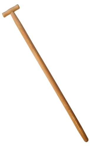 Lacquered Beechwood Shovel Handle 100 cm / 39 - Ergonomic T-Grip Wooden Shaft for Spade, Fork, Shovel - Varnished Replacement Tool Handle 40 mm to 30 mm Tapered - Smooth, Durable, Splinter-Free