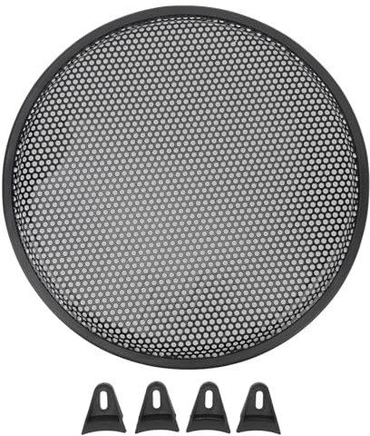Altavoz Subwoofer 12 Pulgadas Parrilla Circular Hierro Negro Protector Malla Redonda Funda Cubierta Audio de Protecci¨®n para Altavoces de Bajo
