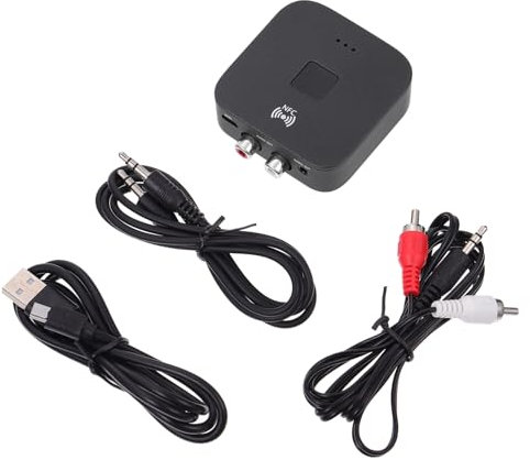 PHENOFICE 1stk -empfänger Verstärkerlautsprecher Drahtloser Audioempfänger WLAN-empfänger Adapter Drahtloser Empfänger Für Lautsprecher Professioneller Funkempfänger Abs Black