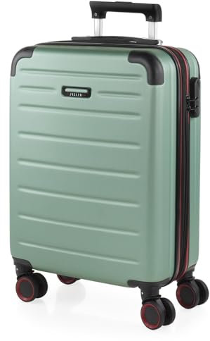 JASLEN - Valise Cabine 55x40x20 Rigide Légère à Roulette 4 Roues Pivotantes avec Cadenas à Combinaison Extensible. Bagage Cabine Idéal pour Voyager en Avion Petite Valise Compacte Compatible a, Menthe