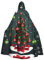 MDATT Umhang mit Weihnachtsbaum und Kugel, langer Umhang für Halloween, Umhang, Kostüme, Kapuzenumhang, Maskerade