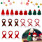 18 Pcs Mini Santa Hats and Scarves Set, Knitted Mini Christmas Hat Bottle Cap, Knitting Xmas Mini Hat Decorations for Crafts, Tree, Snowman, Bottles, and Pets, Christmas Knitted Mini Accessories