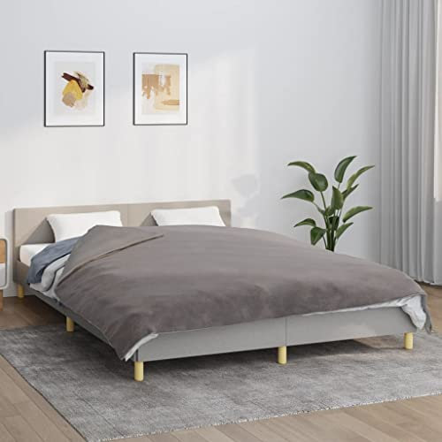 LXYZWRW Furniture Select Gewichtsdecke mit Bezug grau 200x225cm 13kg Stoff