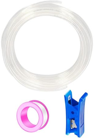 HAXIHA Clair 10 Meter Tuyau Pneumatique Polyuréthane PU Air Kit 10mm OD x 6.5mm 32.8ft ID Tuyau Air Comprimé Peut Etre Utilisé pour Les Compresseur Outils Pneumatiques