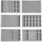 Lighterday 6 Pcs Jewellery Tray Jewellery Organiser Jewellery Box,Ring Necklace Earring Box,Stackers Jewelry Storage Drawers,Holds Trinket Necklace Bracelet Ring Earring (Gray)