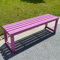 Parkbank Gartenbank Metall Gartenbank Wetterfest Kleine für Park, Rasen, Terrasse, Hof, Schule, Tragkraft 400kg(Pink,180cm)