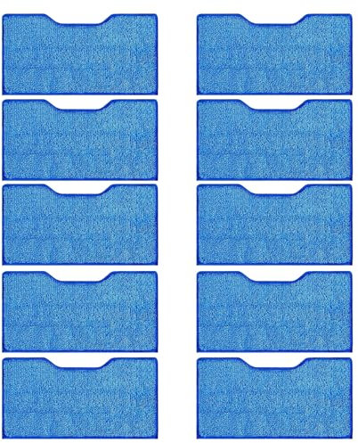 10 x Pack Steam Mop Replacement Pads, Reusable Mop Pads All-in-One Sanitizing Mop Pads Washable Pad for Shark Vac Mop VM252 VM251 VM200 VC205 VM250 VM200 VM200C VM190 VM250 Series(Blue)
