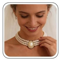 Enautoabs Vintage Wedding Bridal White Collar Collar Collace Collana per donne