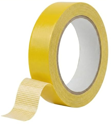 msymsyu 25mx15mm Doppelseitiges Klebeband für Stoff Haftend Doppelklebeband | Handreißbar Stoff Doppelklebeband, Spurlos Klebebandbeidseitig für Teppich, Tuch, Foto, Sofakissen, Schule, Zuhause