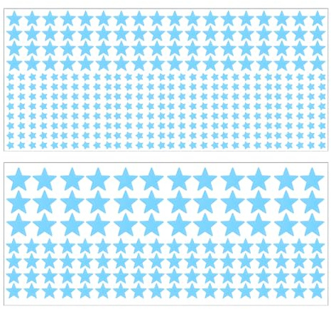 420 Leuchtsterne Kinderzimmer, Leuchtsterne Sternenhimmel Leuchtende Stern Aufkleber Fluoreszierende Leuchtaufkleber Klebesterne Selbstklebend Leuchtsticker Kinderzimmer Aufkleber (Blau)