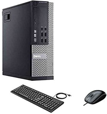 Dell OptiPlex 9020 SFF Desktop PC Computer, Intel Core i5-4590, 8 GB RAM, 500 GB SSD, WiFi, Bluetooth, US QWERTY Tastatur, Windows 11 Pro (Generalüberholt)