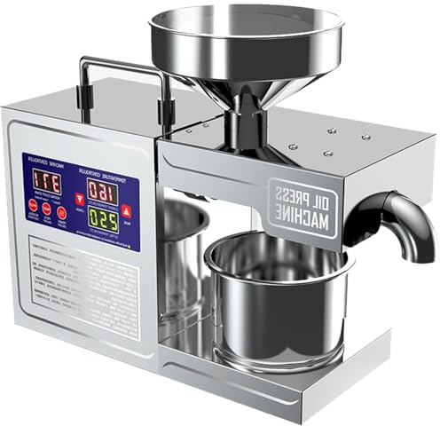 AYCDL Commercial Oil Press Extractor for Nuts, Seeds - Dual Hot,Cold Press, Intelligent Control Panel for Efficient Oil Extraction